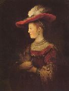 REMBRANDT Harmenszoon van Rijn, Portrait of Saskia van Uylenburch